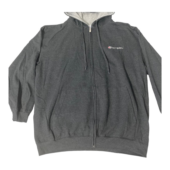 Champion Athleticwear Fleece Hoodie Sweatshirt Mens 3XL Gray  Heather Full-Zip - Picture 10 of 16